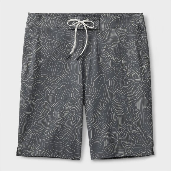 Duluths Men's AKHG Lost Lake 11" Swim Board Shorts (Size: 44, Color: Topo Print) - Picture 8 of 8